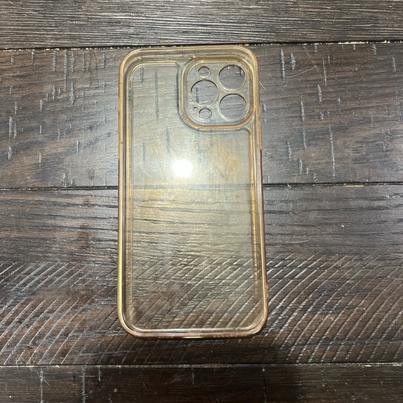 SHEIN Gold-Tinted Transparent Phone Case - Picture 1 of 3